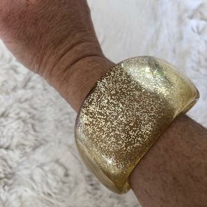 Vintage 1970’s Lucite Glitter Bracelet